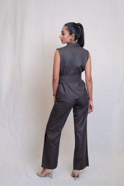 Brown Power Suit