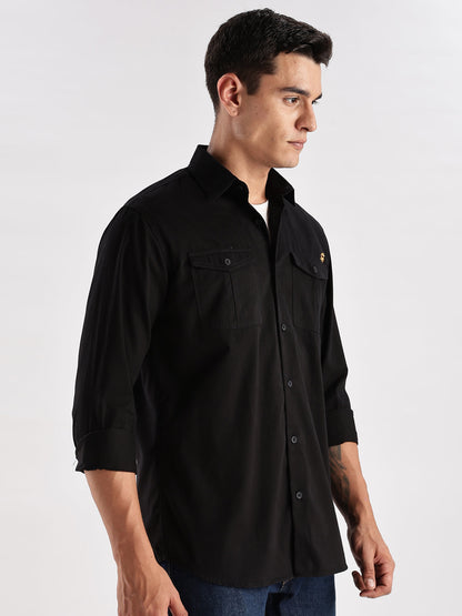 Double Pocket Mens Casual Shirt