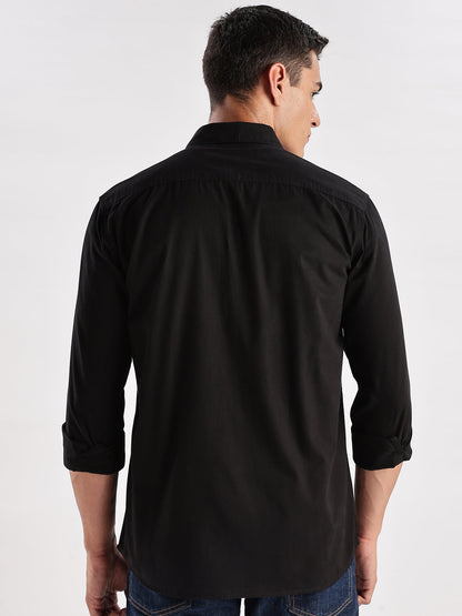 Double Pocket Mens Casual Shirt