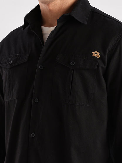 Double Pocket Mens Casual Shirt