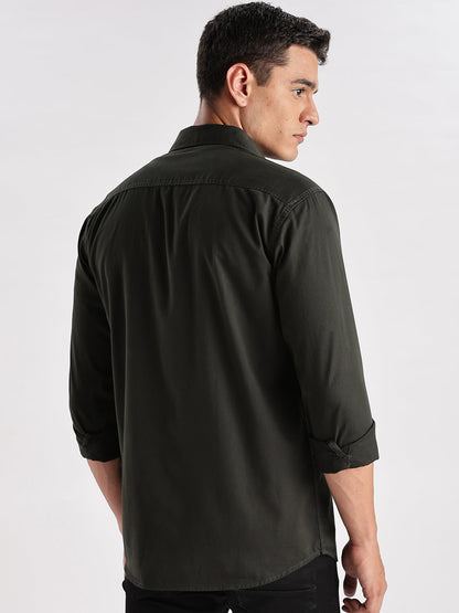 Double Pocket Mens Casual Shirt