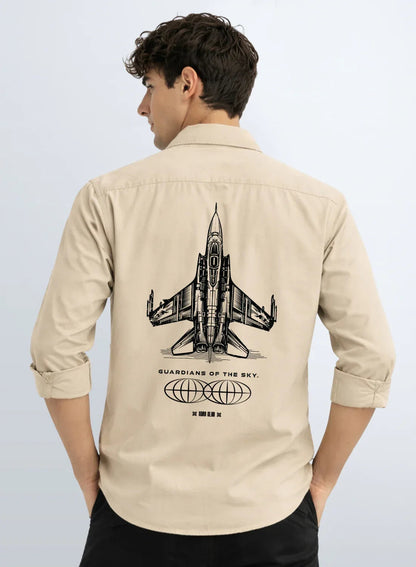 ADRO Mens Cargo Shirts in Regular Fit | Smart Dual Chest Pockets | Summer Military Jacket Style | Shacket Style Cotton Printed Shirt