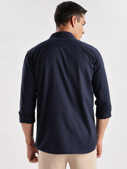 Double Pocket Mens Casual Shirt