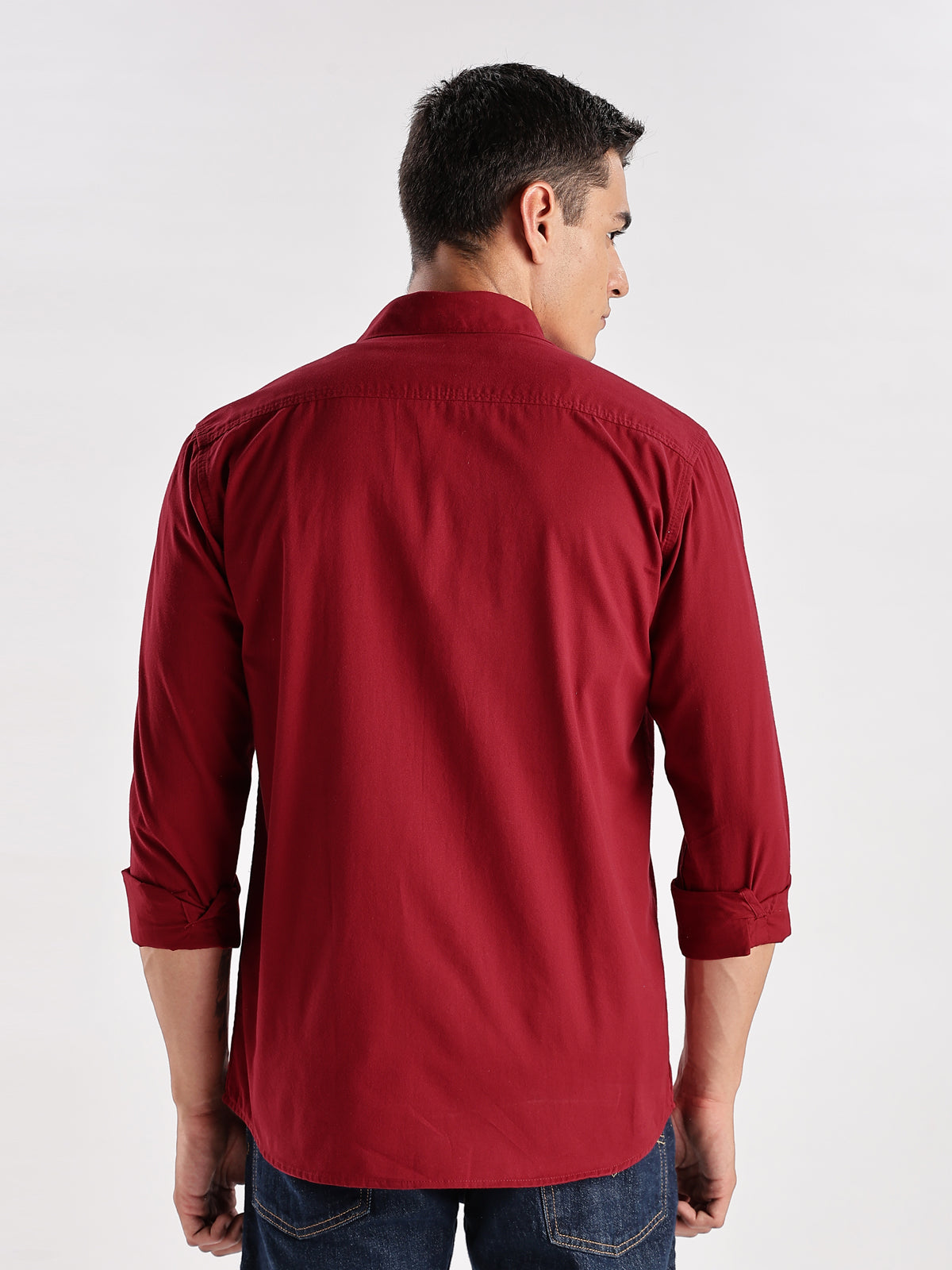 Double Pocket Mens Casual Shirt