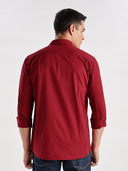 Double Pocket Mens Casual Shirt