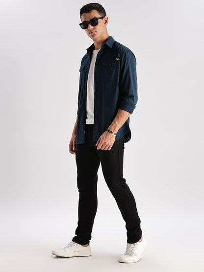 Double Pocket Mens Casual Shirt