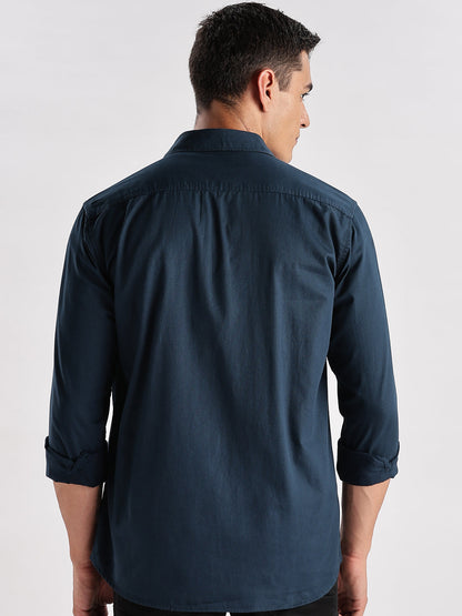 Double Pocket Mens Casual Shirt