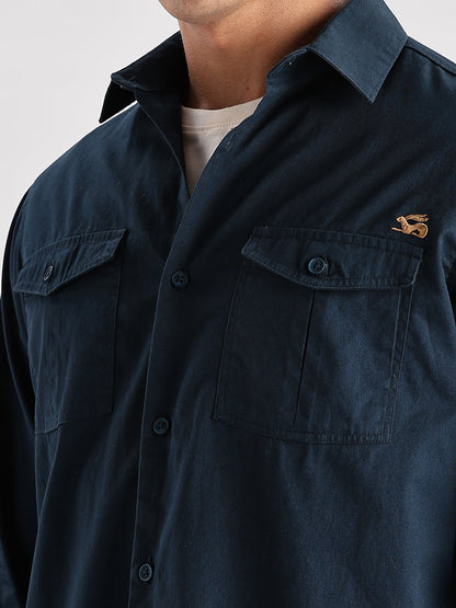 Double Pocket Mens Casual Shirt