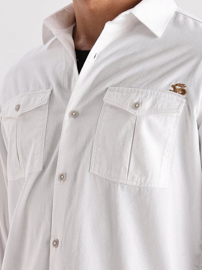 Double Pocket Mens Casual Shirt
