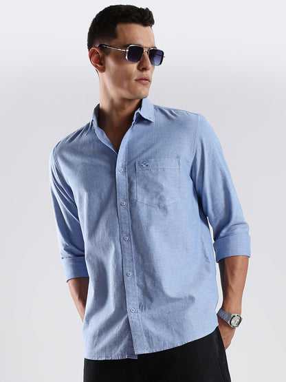 Solid Oxford Blue Shirt