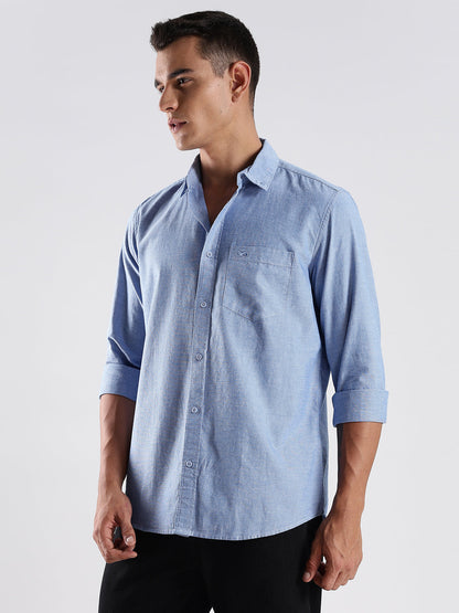 Solid Oxford Blue Shirt