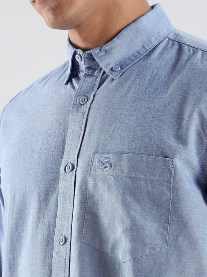 Solid Oxford Blue Shirt