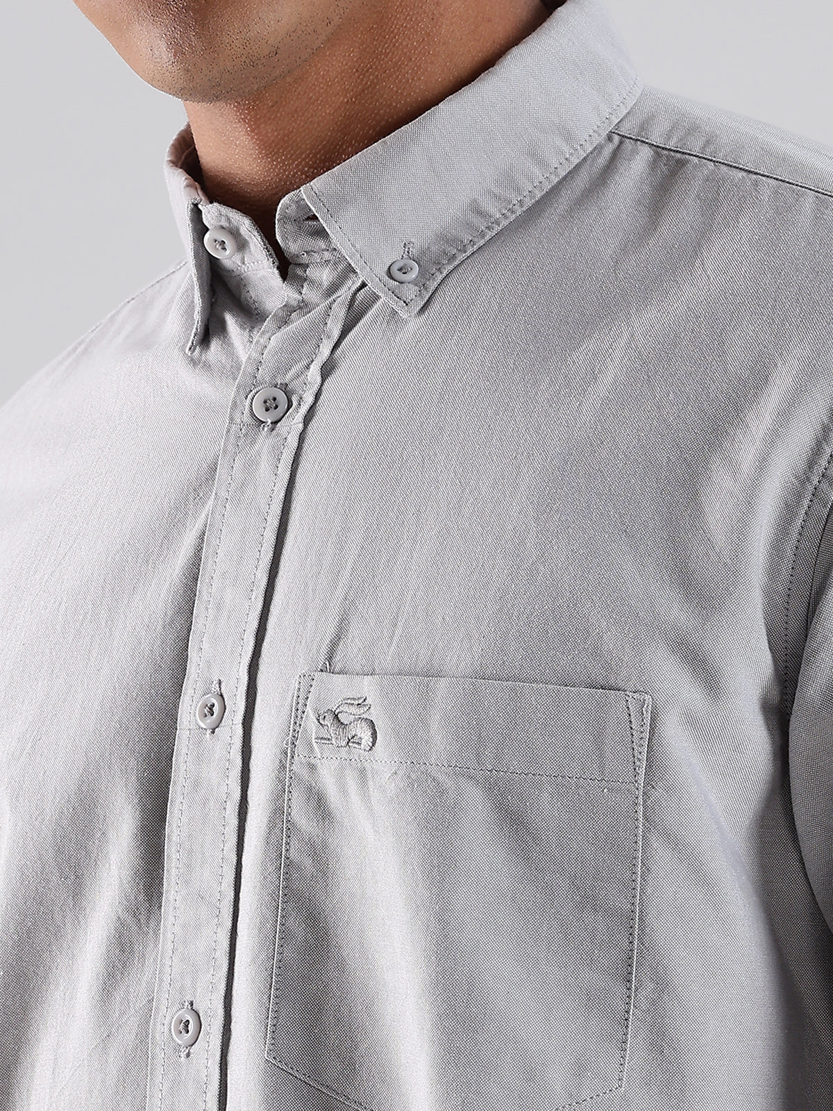 Solid Oxford Grey Shirt