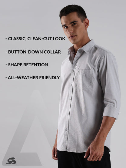 Solid Oxford Grey Shirt