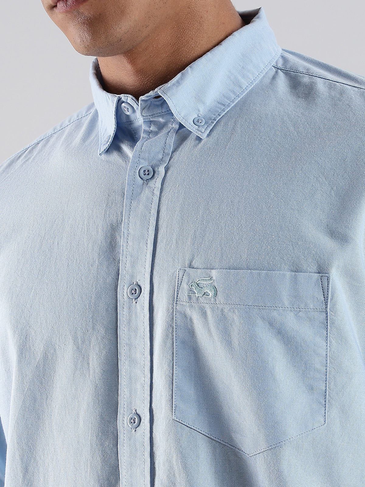 Solid Oxford Blue Shirt