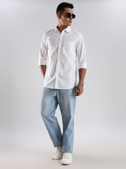 Solid Oxford White Shirt