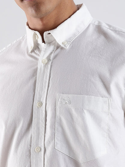 Solid Oxford White Shirt