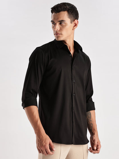 Slim Fit Solid Casual Shirt