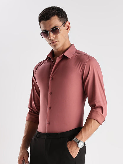 Slim Fit Solid Casual Shirt