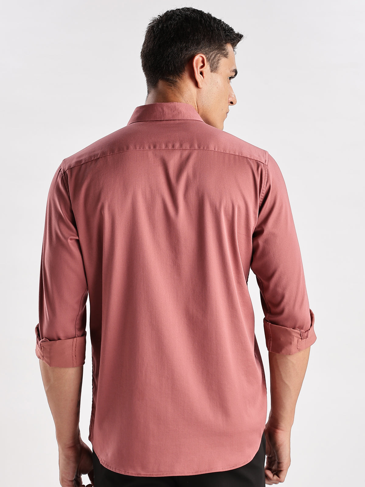 Slim Fit Solid Casual Shirt