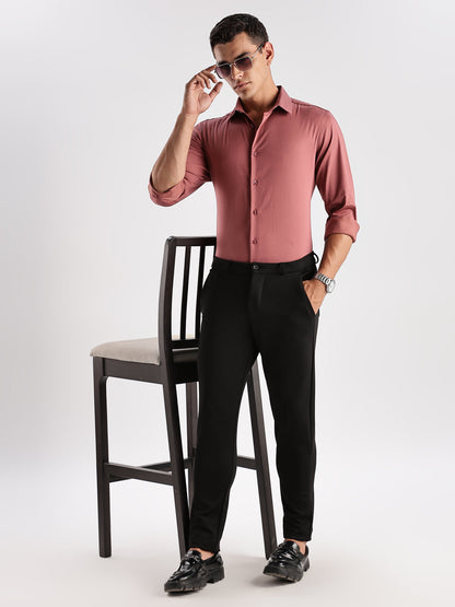 Slim Fit Solid Casual Shirt