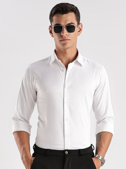 Slim Fit Solid Casual Shirt
