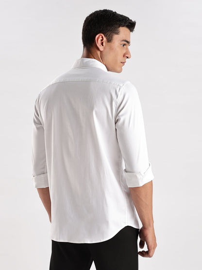 Slim Fit Solid Casual Shirt