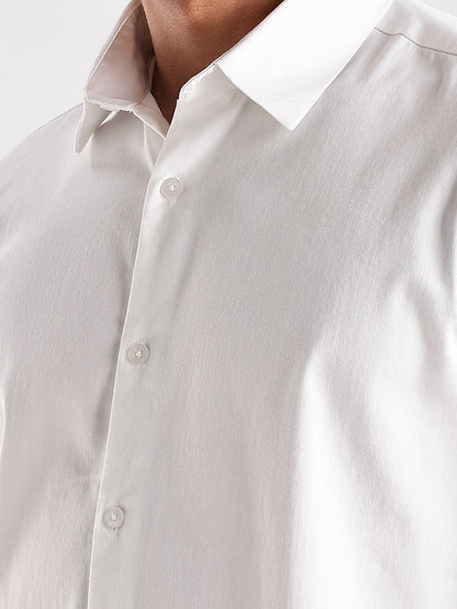 Slim Fit Solid Casual Shirt
