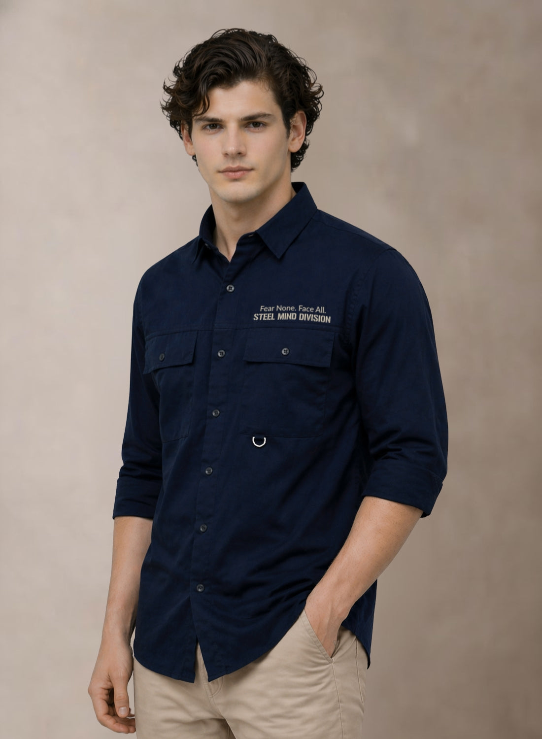 Adro Mens Cotton Twill Cargo Shirt White| Stylish Outdoor Travel Shirt