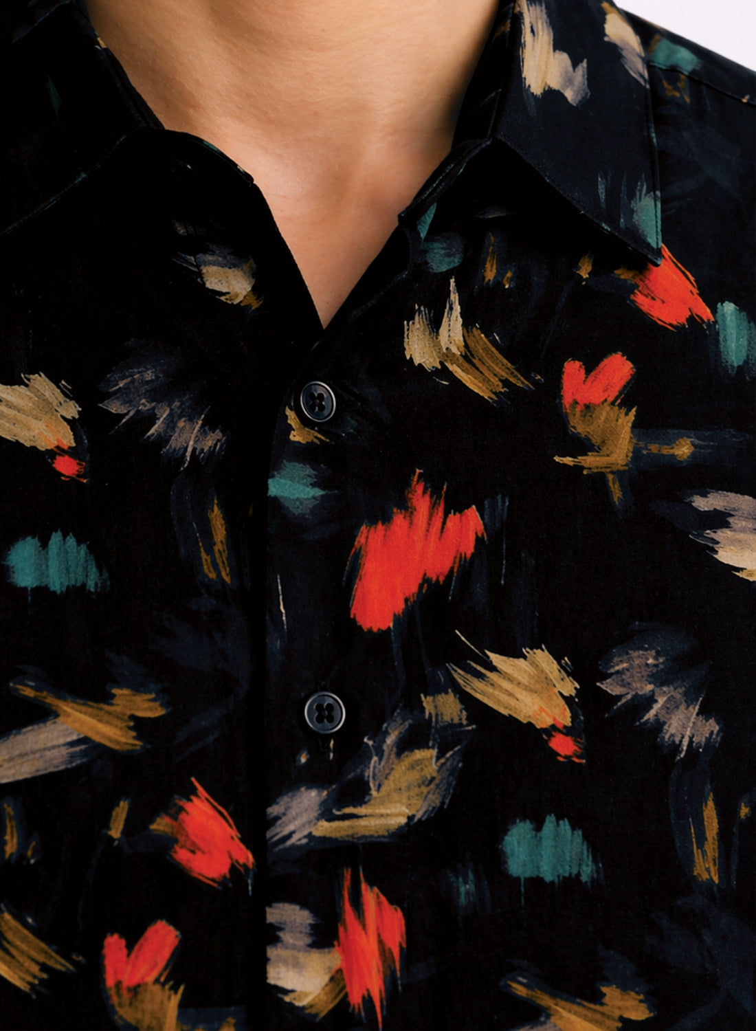 Adro Noir Splash Printed Relaxed Fit Shirt
