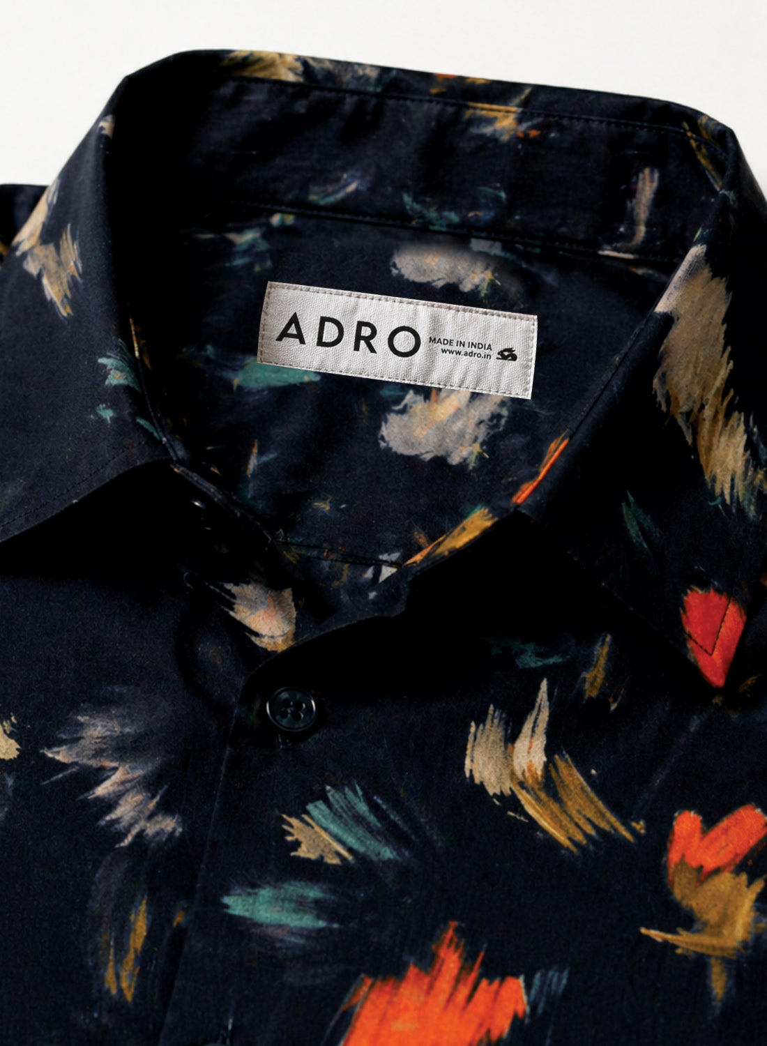 Adro Noir Splash Printed Relaxed Fit Shirt