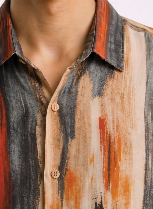 Adro Sunset Strata Resort Relaxed Fit Shirt