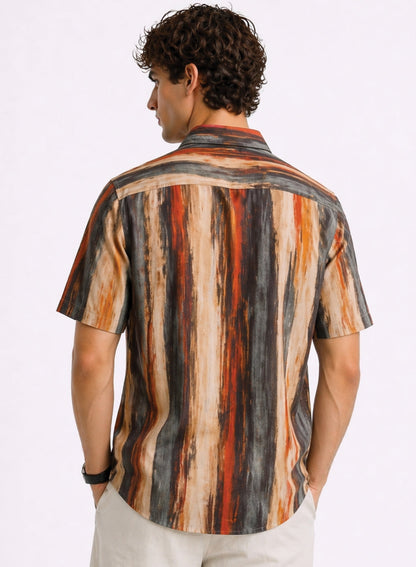 Adro Sunset Strata Resort Relaxed Fit Shirt