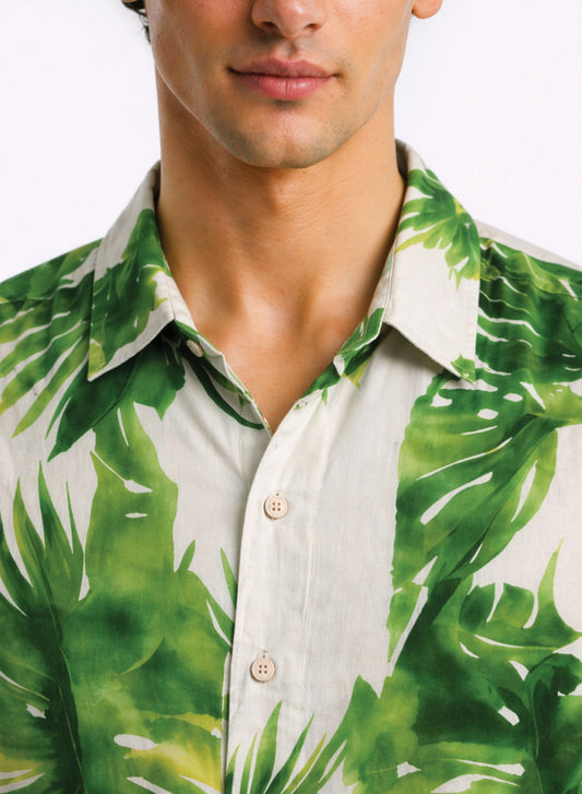 Adro Tropic Palm Resort Relaxed Fit Shirt