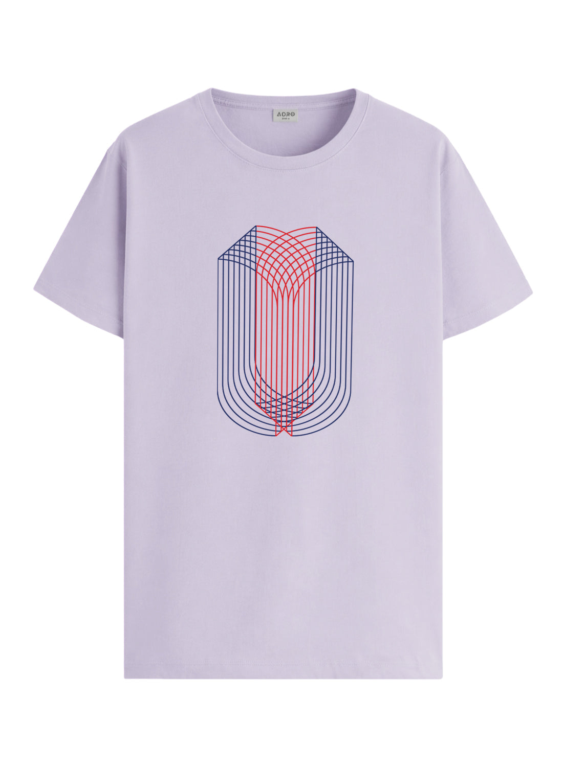 ADRO Mens Dual Arc Monogram Printed T-Shirt for Men | Cotton Printed Tshirt | Regular Fit Casual T-Shirts | Summer Tshirts