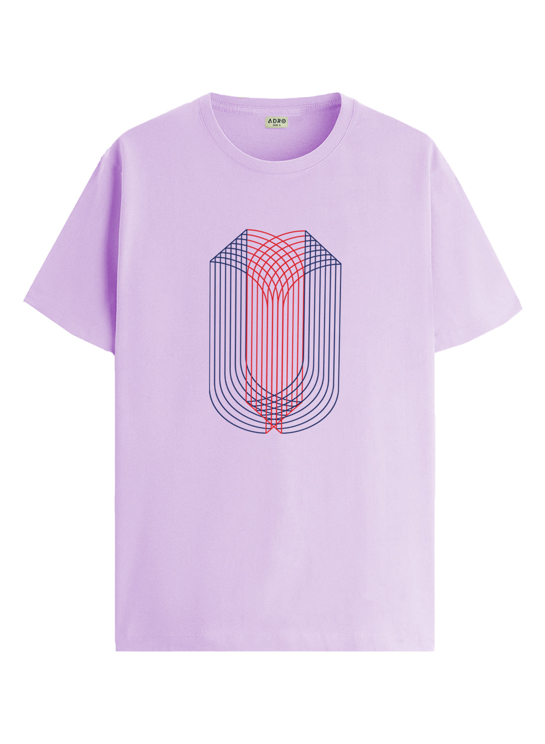 ADRO Mens Dual Arc Monogram Printed T-Shirt for Men | Cotton Printed Tshirt | Regular Fit Casual T-Shirts | Summer Tshirts