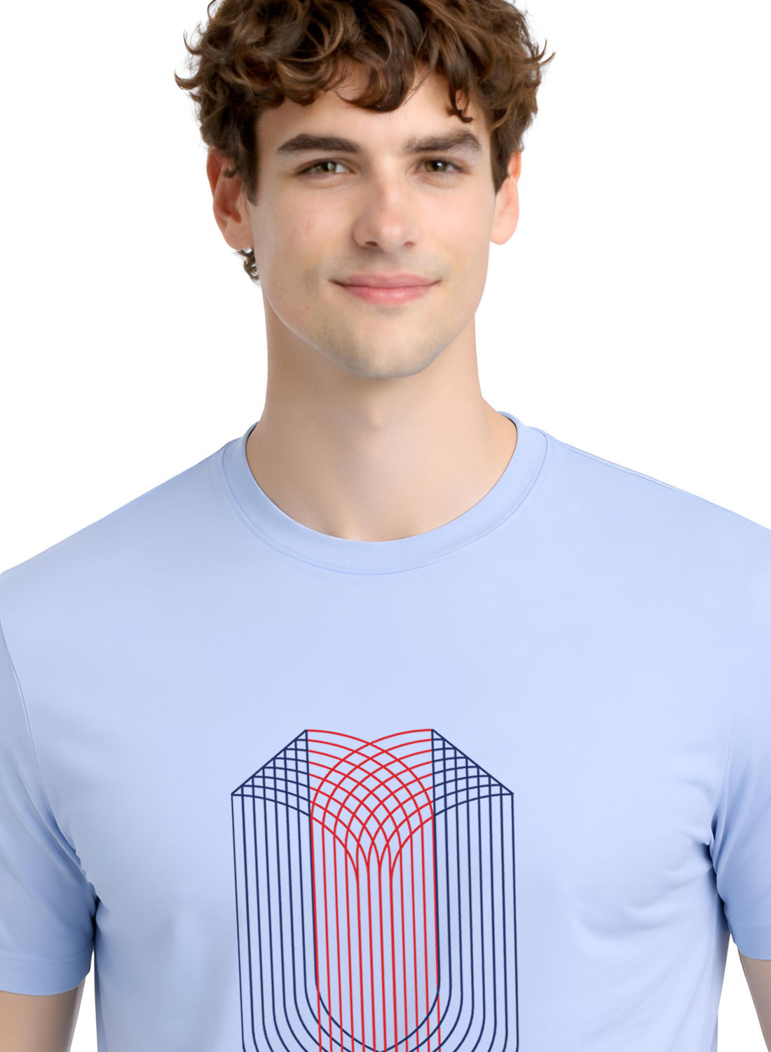 ADRO Mens Dual Arc Monogram Printed T-Shirt for Men | Cotton Printed Tshirt | Regular Fit Casual T-Shirts | Summer Tshirts