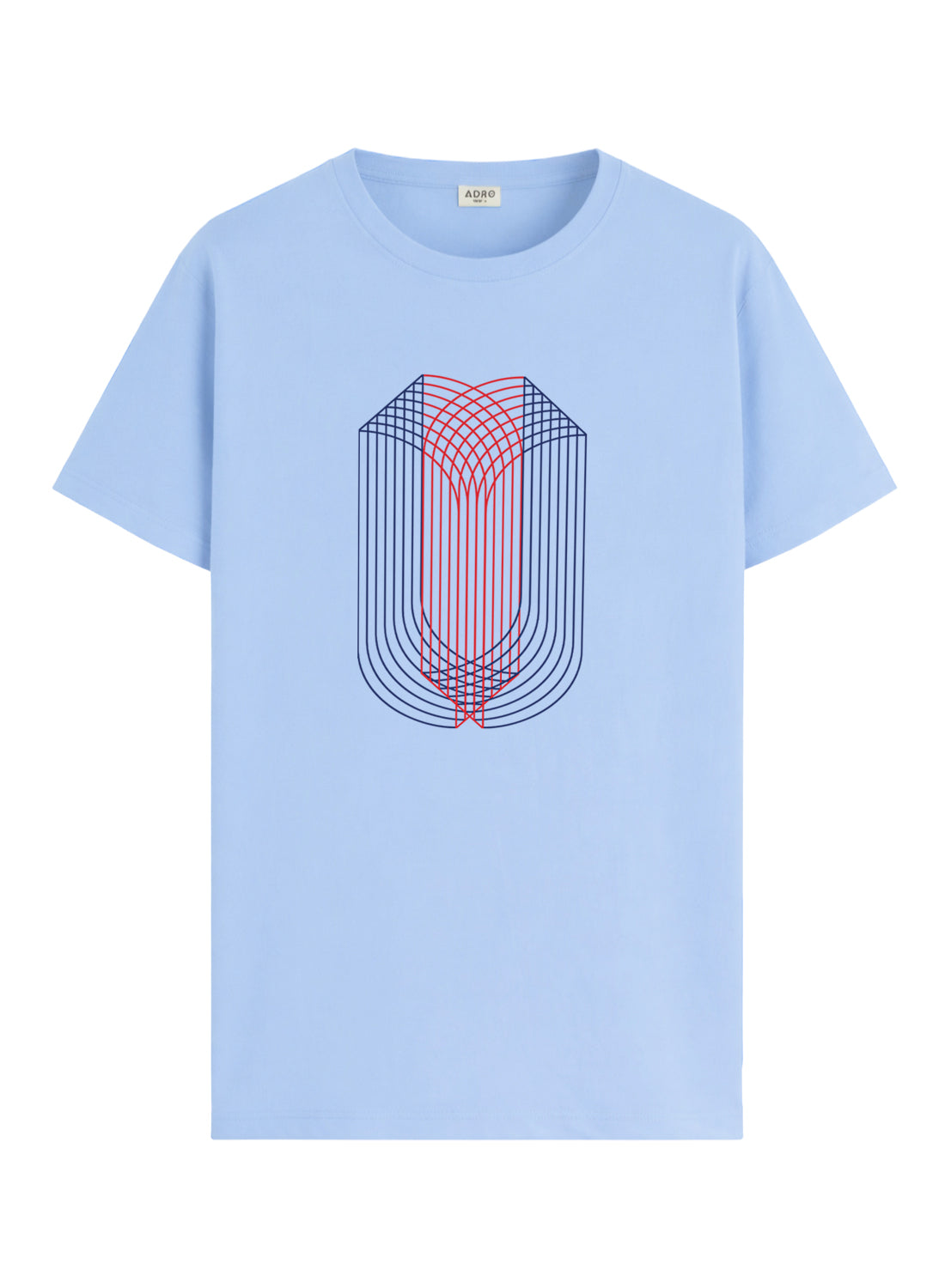 ADRO Mens Dual Arc Monogram Printed T-Shirt for Men | Cotton Printed Tshirt | Regular Fit Casual T-Shirts | Summer Tshirts