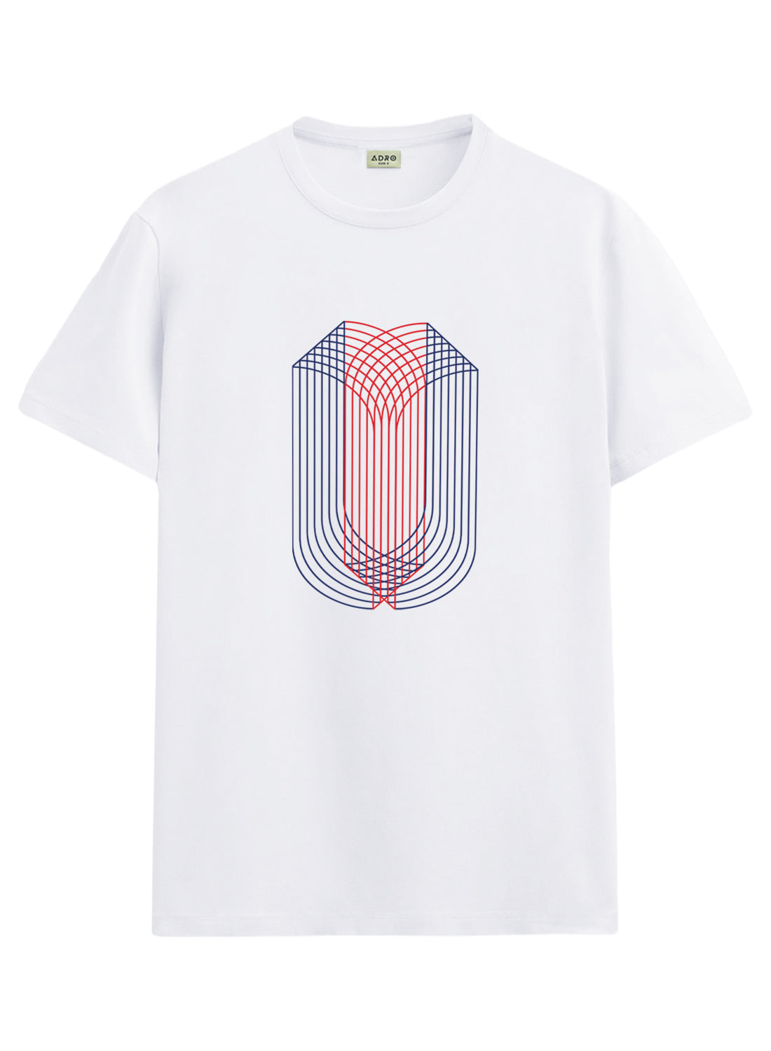 ADRO Mens Dual Arc Monogram Printed T-Shirt for Men | Cotton Printed Tshirt | Regular Fit Casual T-Shirts | Summer Tshirts