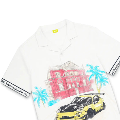 Liberta Racer Printed White Shirt FLYAF