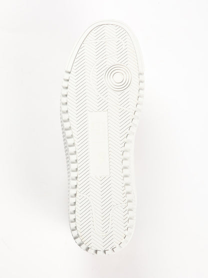 Men's Streamlined White Sneaker with Signature 3-Stripes