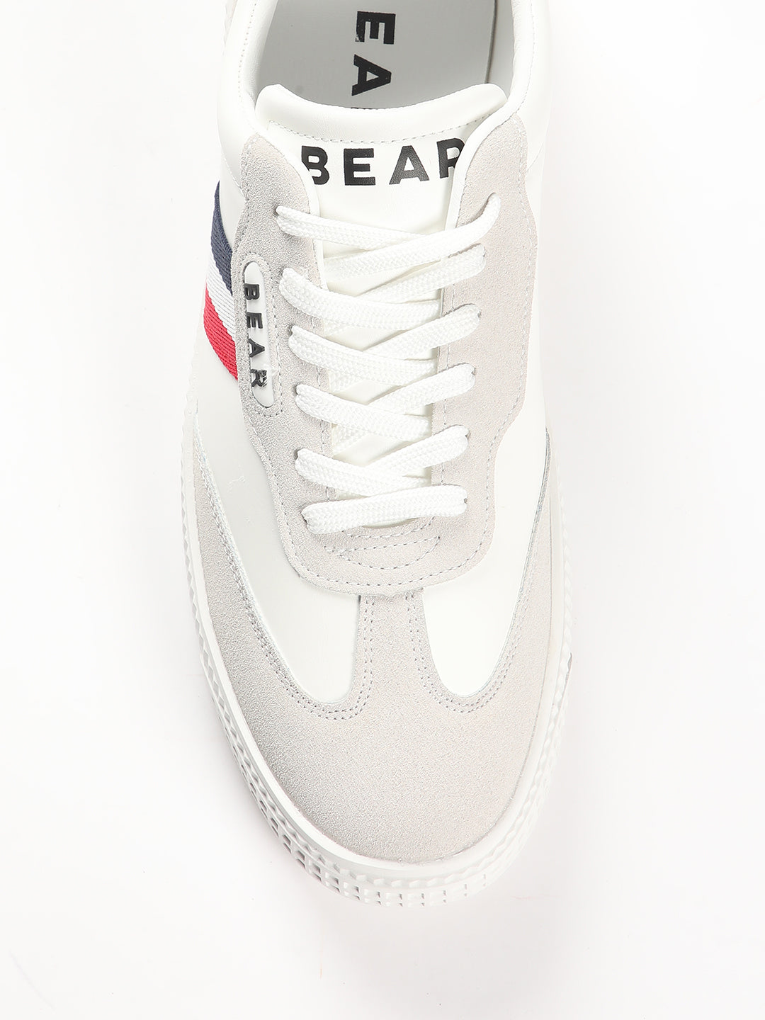 Men's Streamlined White Sneaker with Signature 3-Stripes