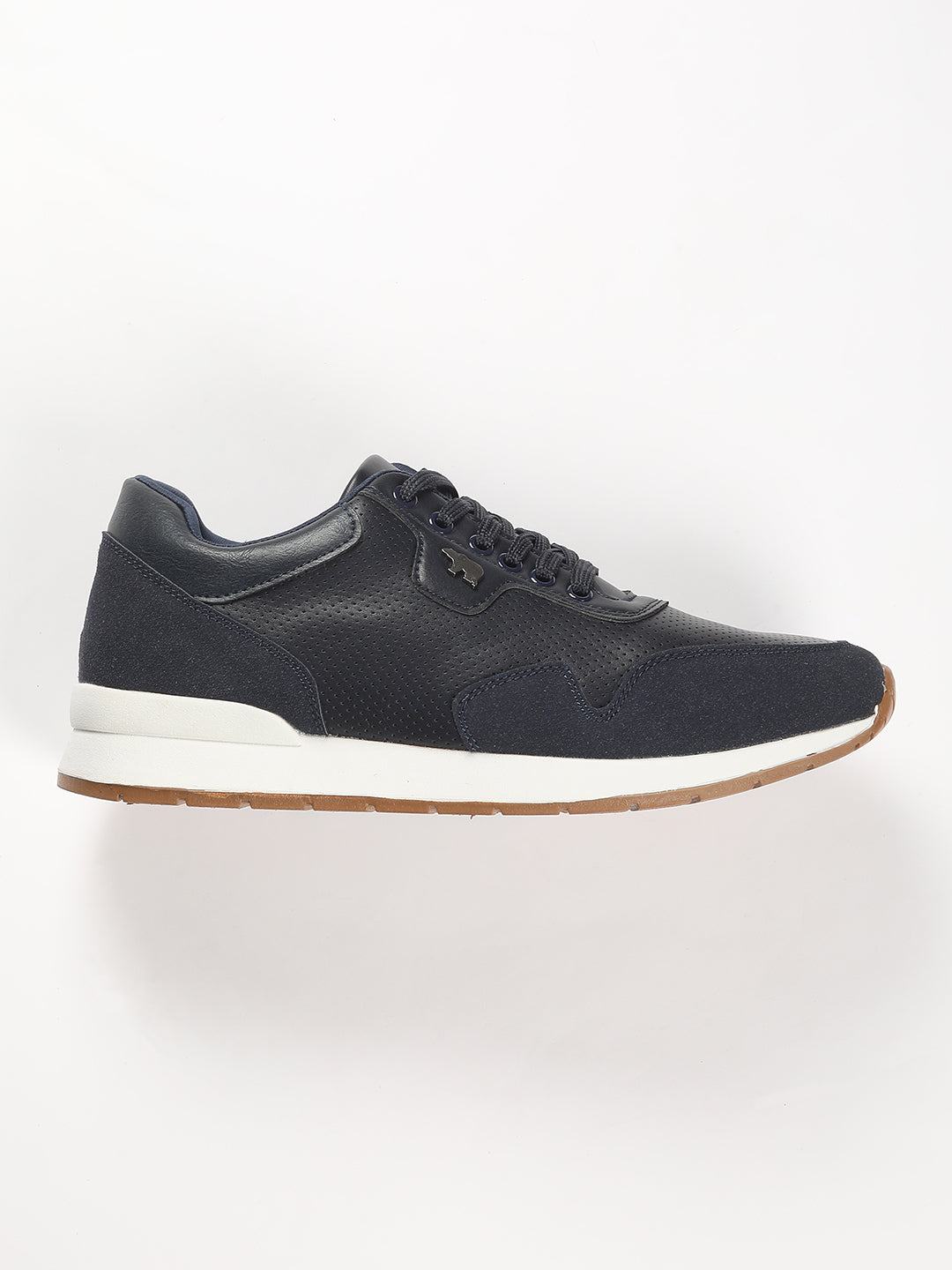 Men's Blue Modern Minimalistic Sneaker with Suede Panels