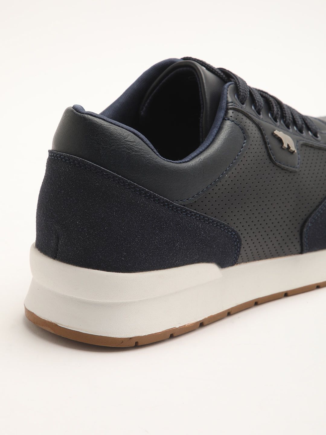 Men's Blue Modern Minimalistic Sneaker with Suede Panels