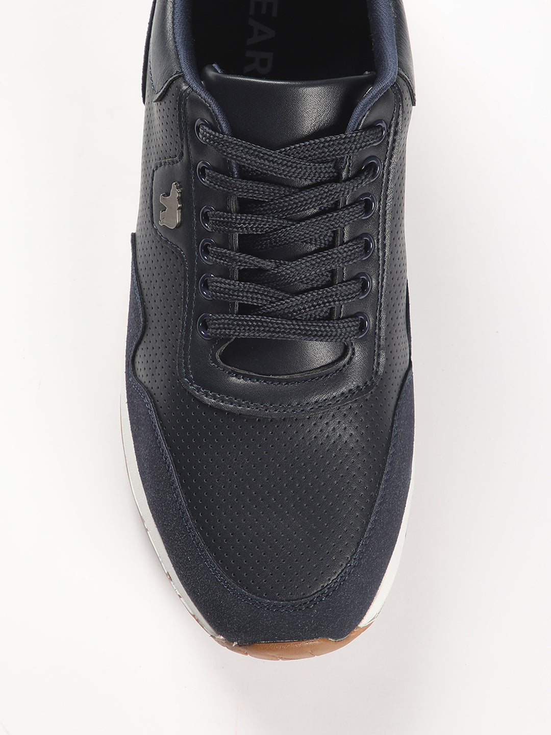 Men's Blue Modern Minimalistic Sneaker with Suede Panels