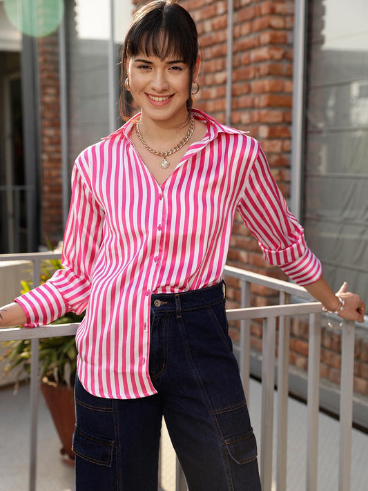 Satin Striped shirt