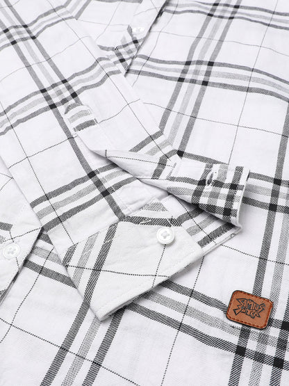 White Tartan Plaid Shirt