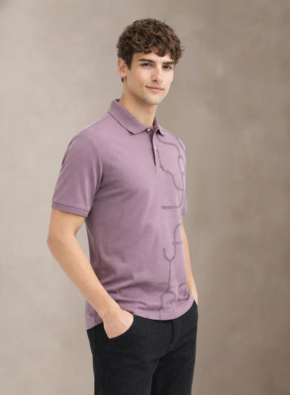 Adro Polo T-Shirt for Men | Allover Printed Polo T Shirt | Cotton Polo Tshirt