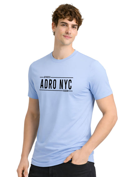 Adro Mens Branded Logo Printed T-Shirt | Typography Print 100% Cotton T shirt | Stylish Tee Summer Regular Fit Graphic Tshirt