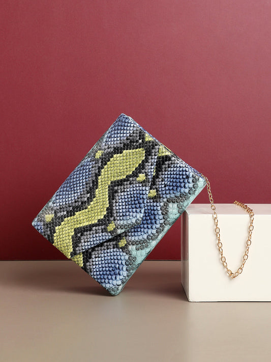 Multicolour Printed Vegan Leather Handbag